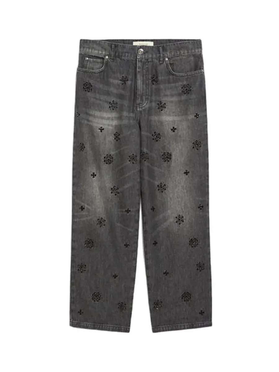 Manetta Denim Trousers Black