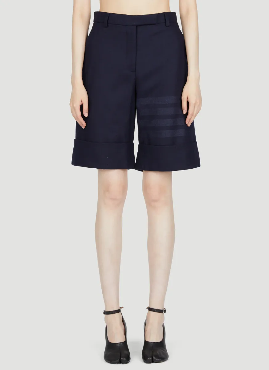 Flannel Four Bar Sack Shorts