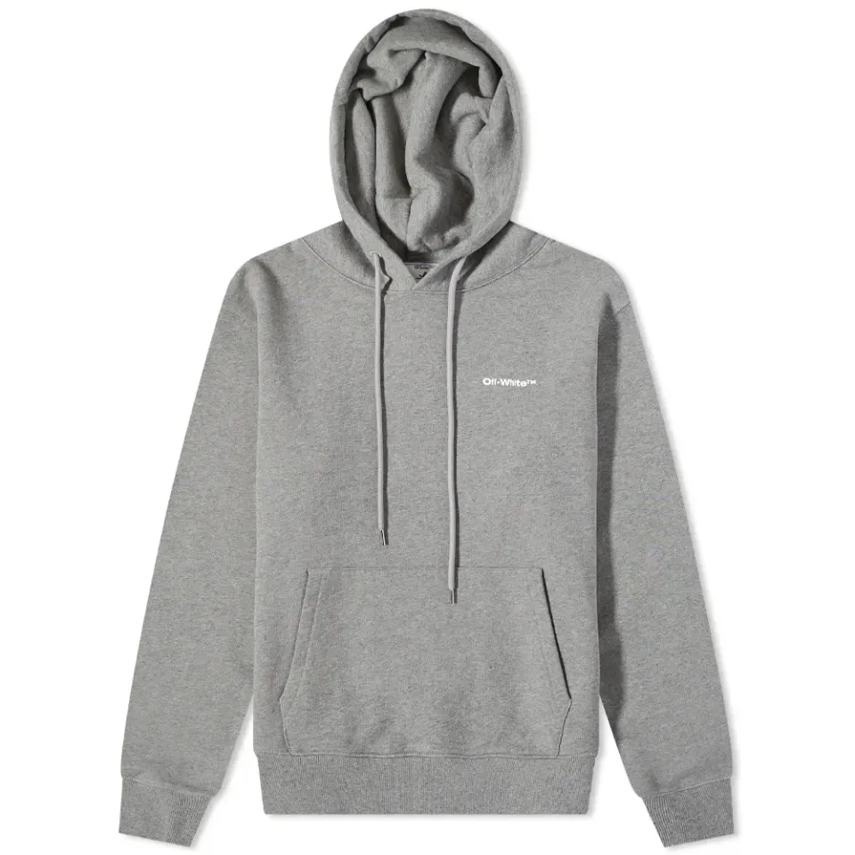 Wave Outline Diagonal Slim Hoodie