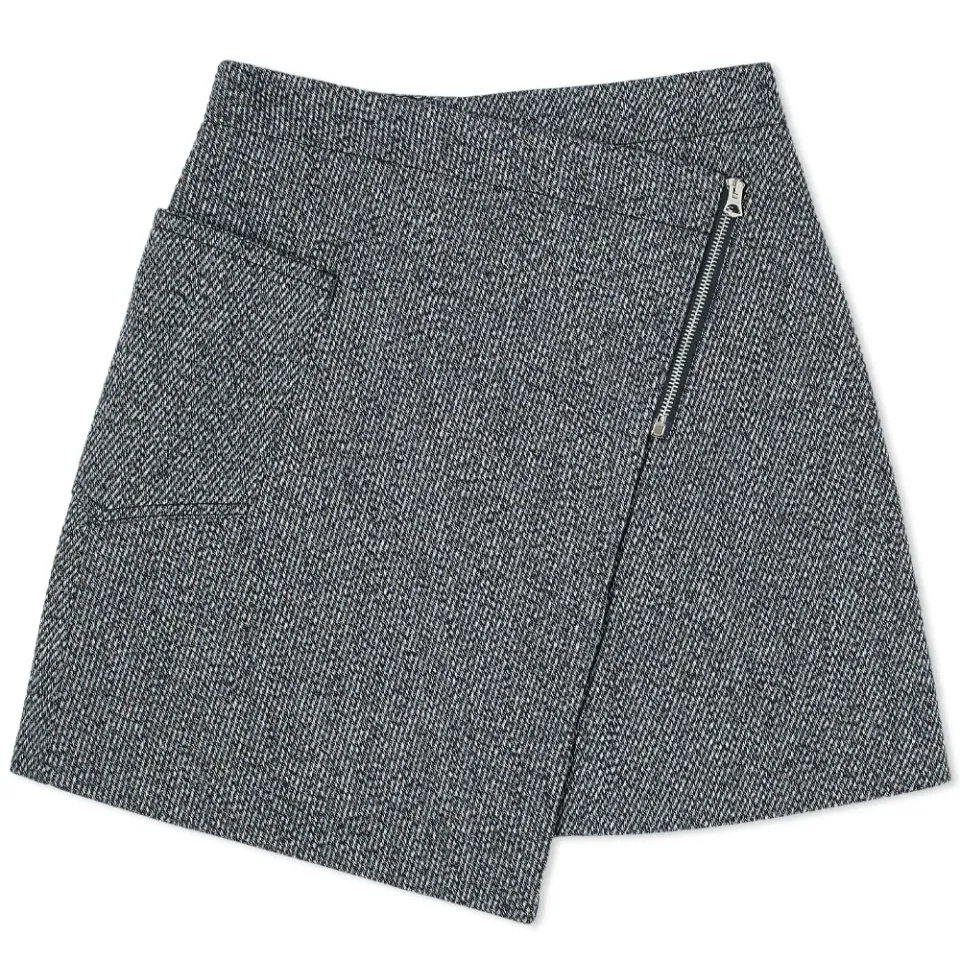 Wrap Denim Effect Skirt