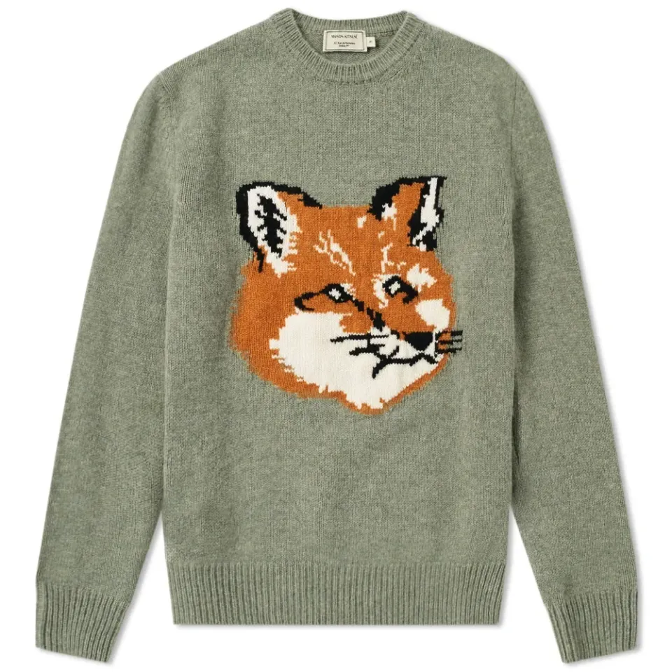 Maison Kitsuné Fox Head Crew Knit