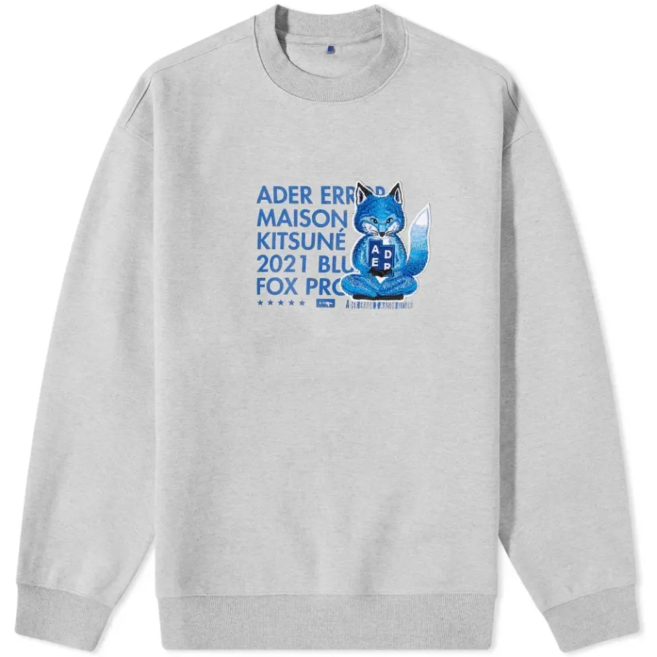 Maison Kitsuné X ADER error Meditation Fox Crew Sweat