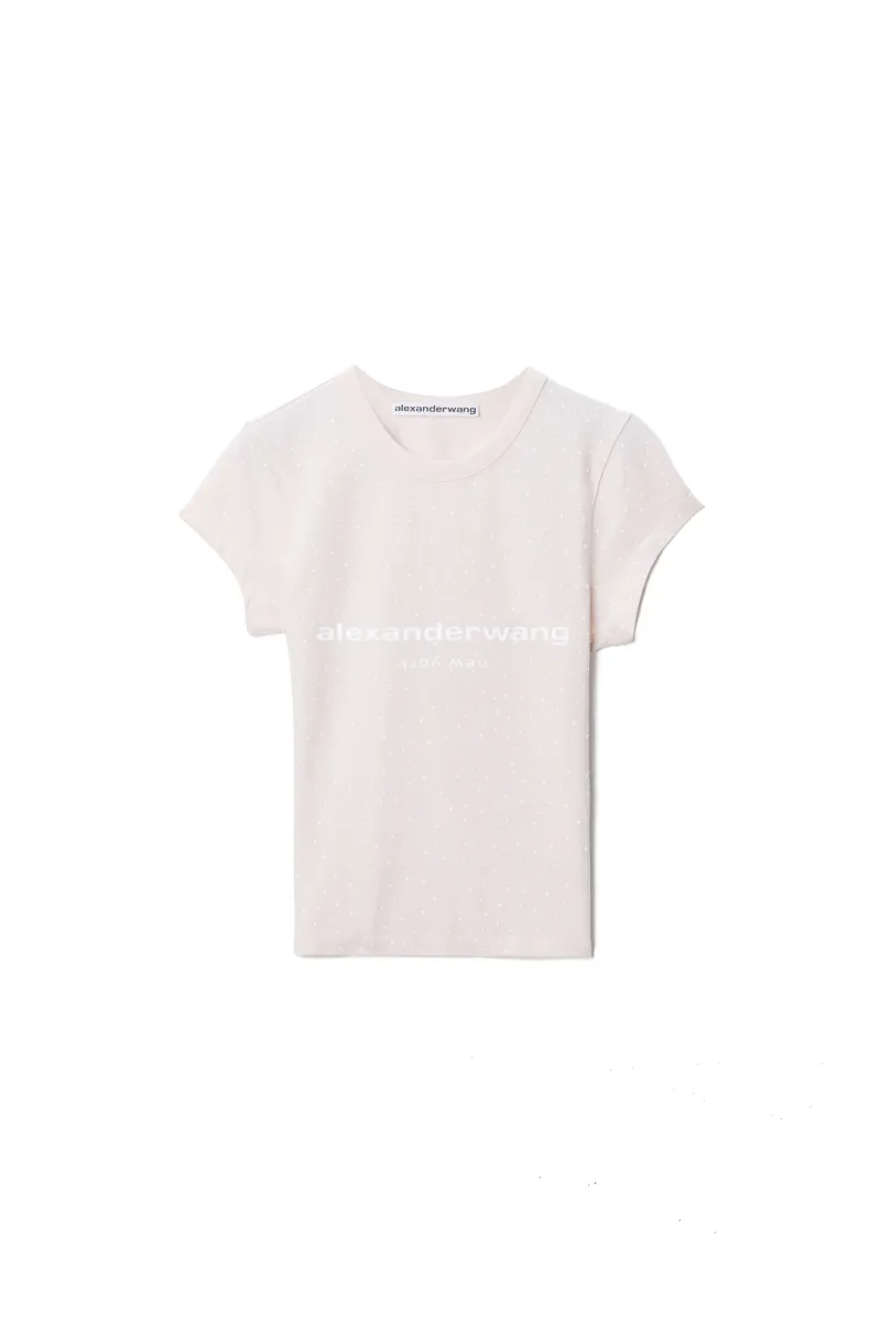 Crystal Hotfix Logo Cotton Baby Tee