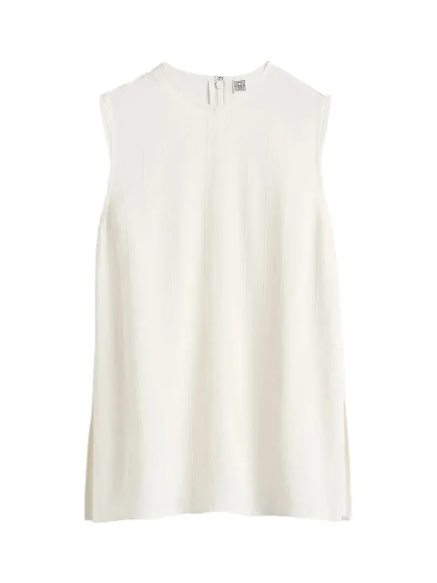 Woven Stripe Top Meringue