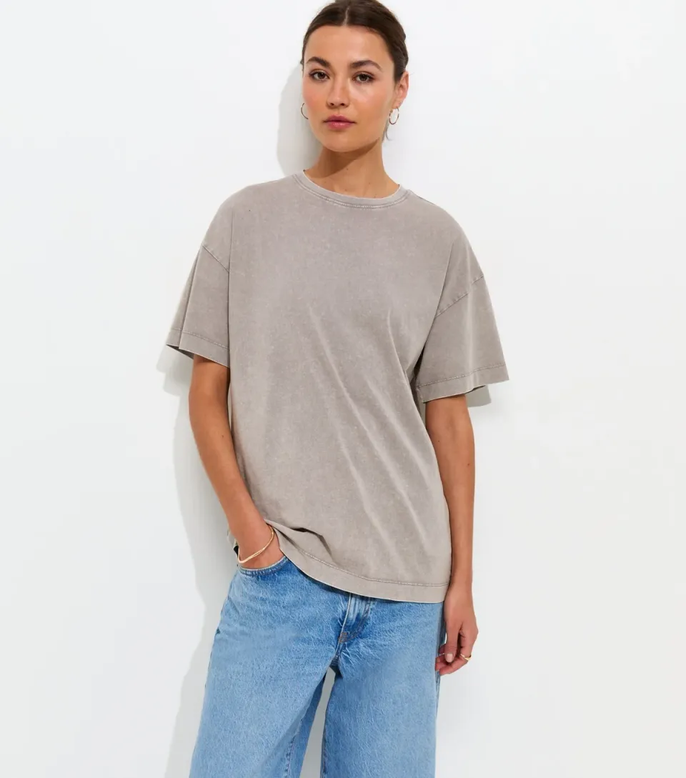 Women's Light Brown Oversized T-Shirt