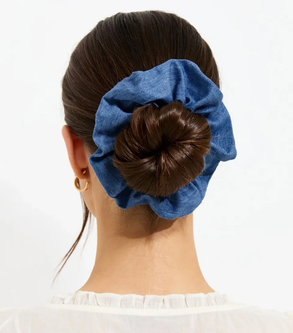 Blue Denim Scrunchie