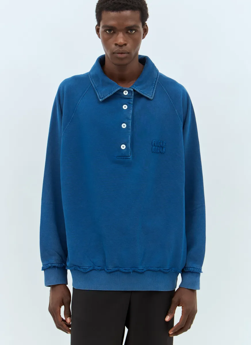 Logo Patch Polo Sweatshirt