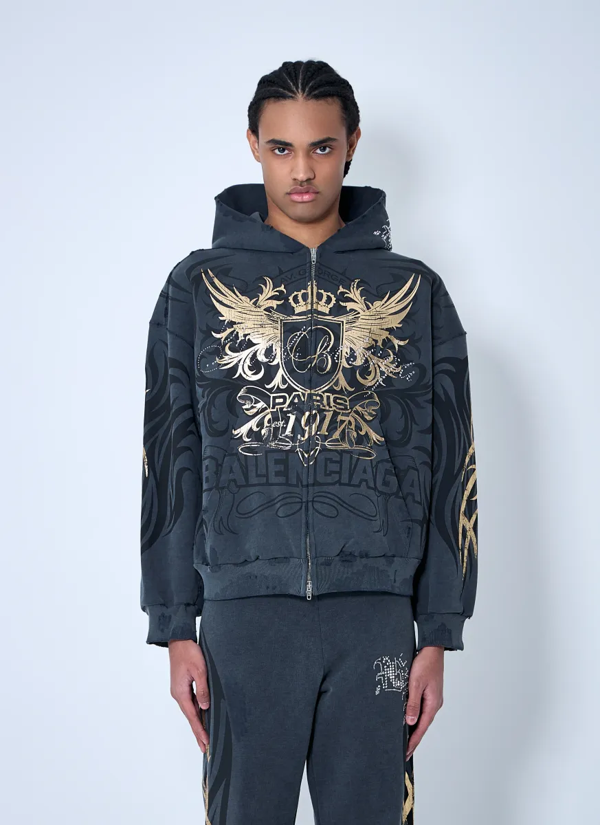 Tacky Zip-Up Hooded Sweatshirt