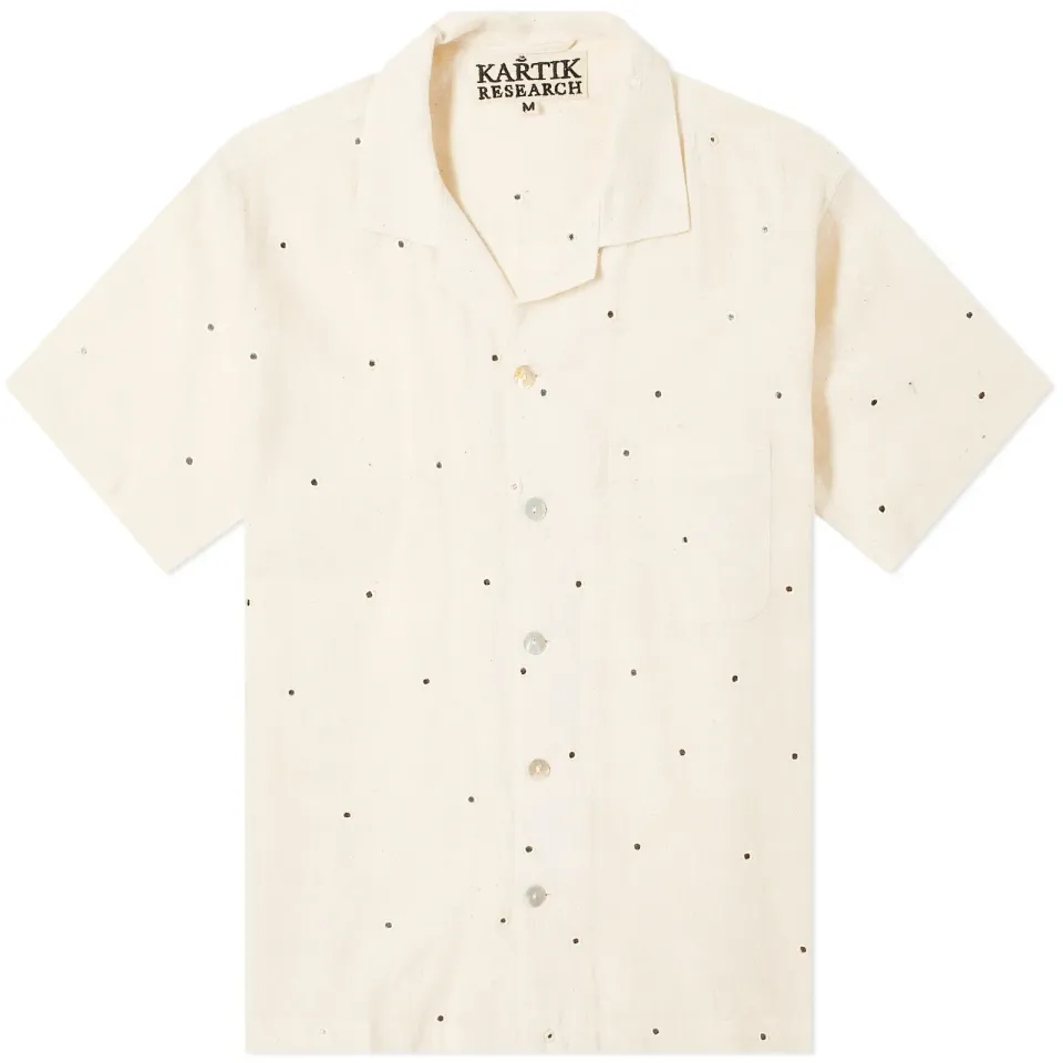 Mirror Embroidery Vacation Shirt
