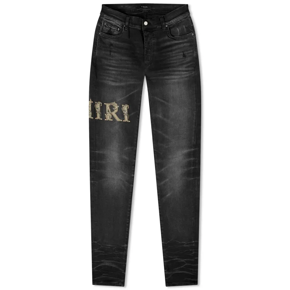 Baroque Varsity Logo Jeans