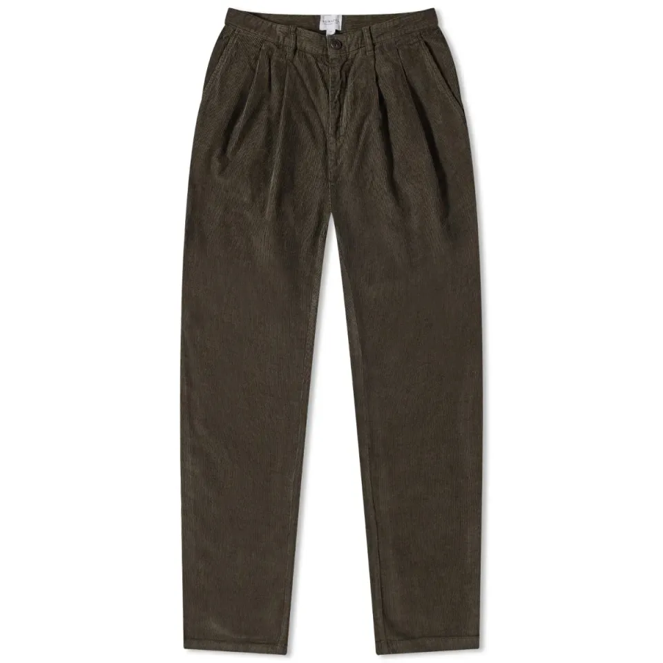 Double Pleat Cord Pants