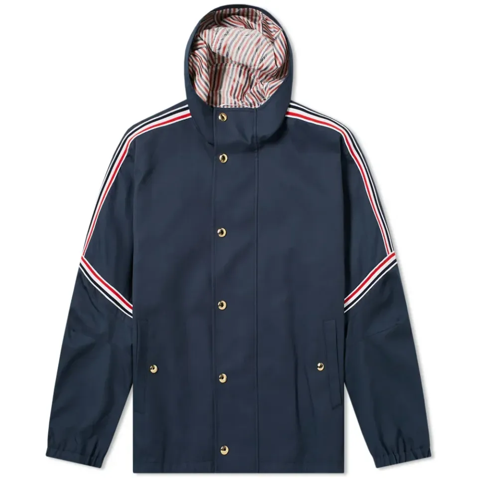 Arm Stripe Hooded Mackintosh