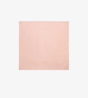 Floral Crest Silk Scarf in Compact pink