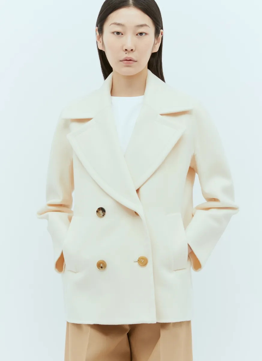 Wool And Cashmere Pea Coat