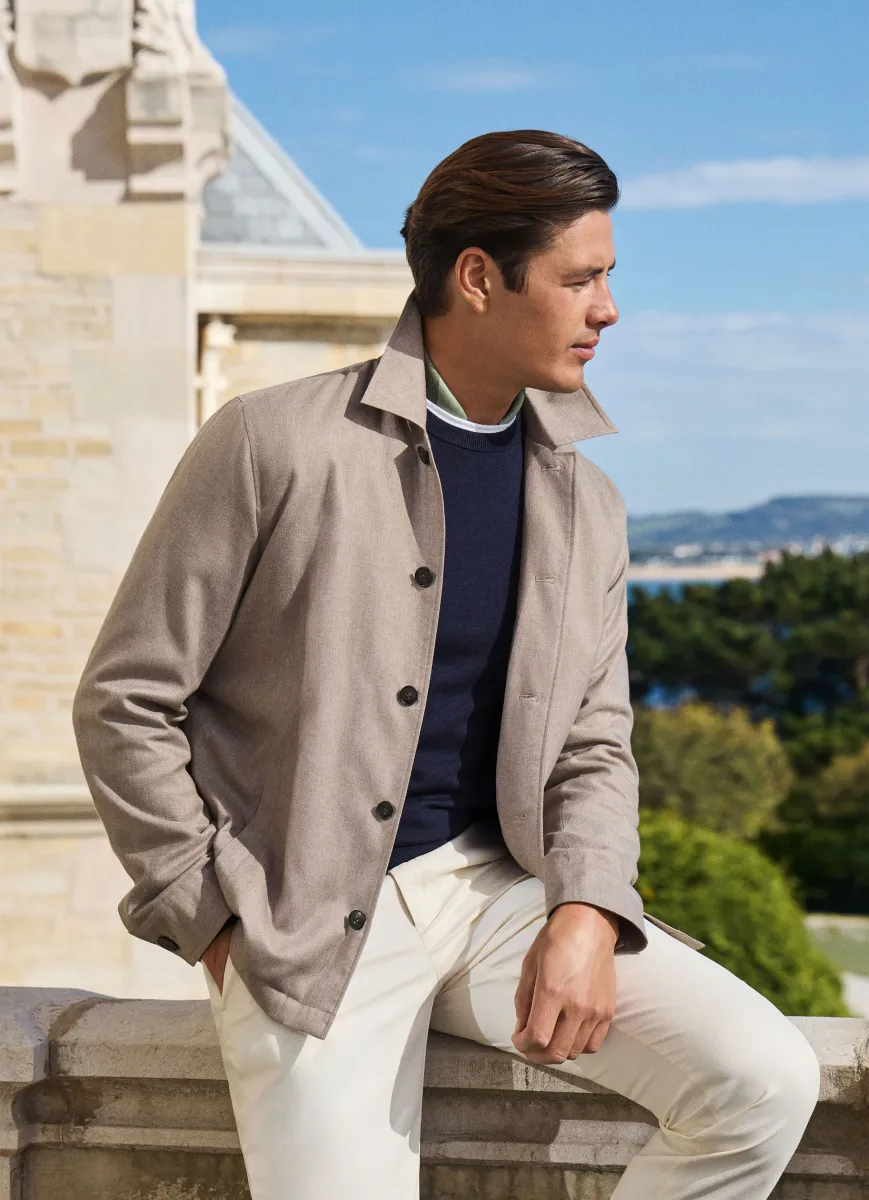 Herringbone Shirt Jacket