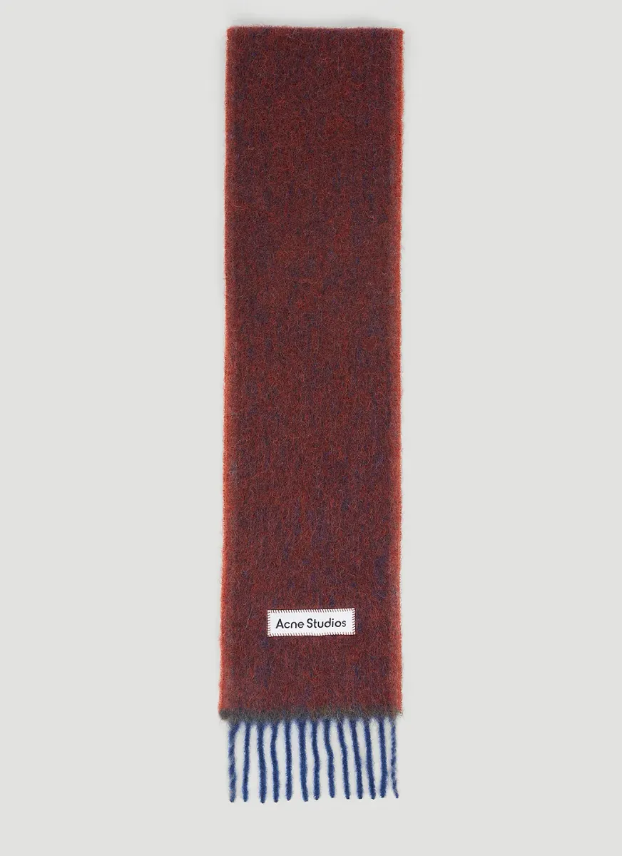 Logo Patch Wool Scarf