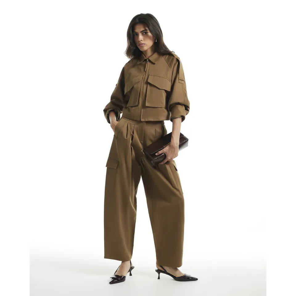 Utility Barrel Leg Cargo Trousers
