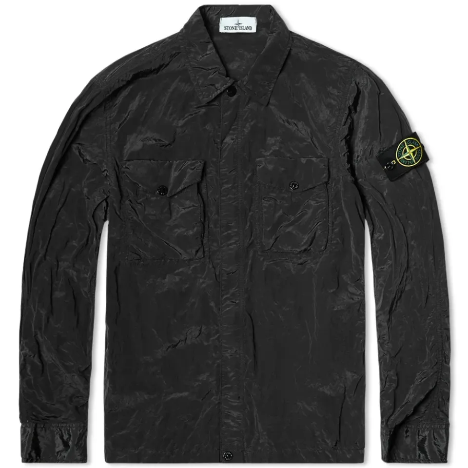 Garment Dyed Nylon Zipped Jacket