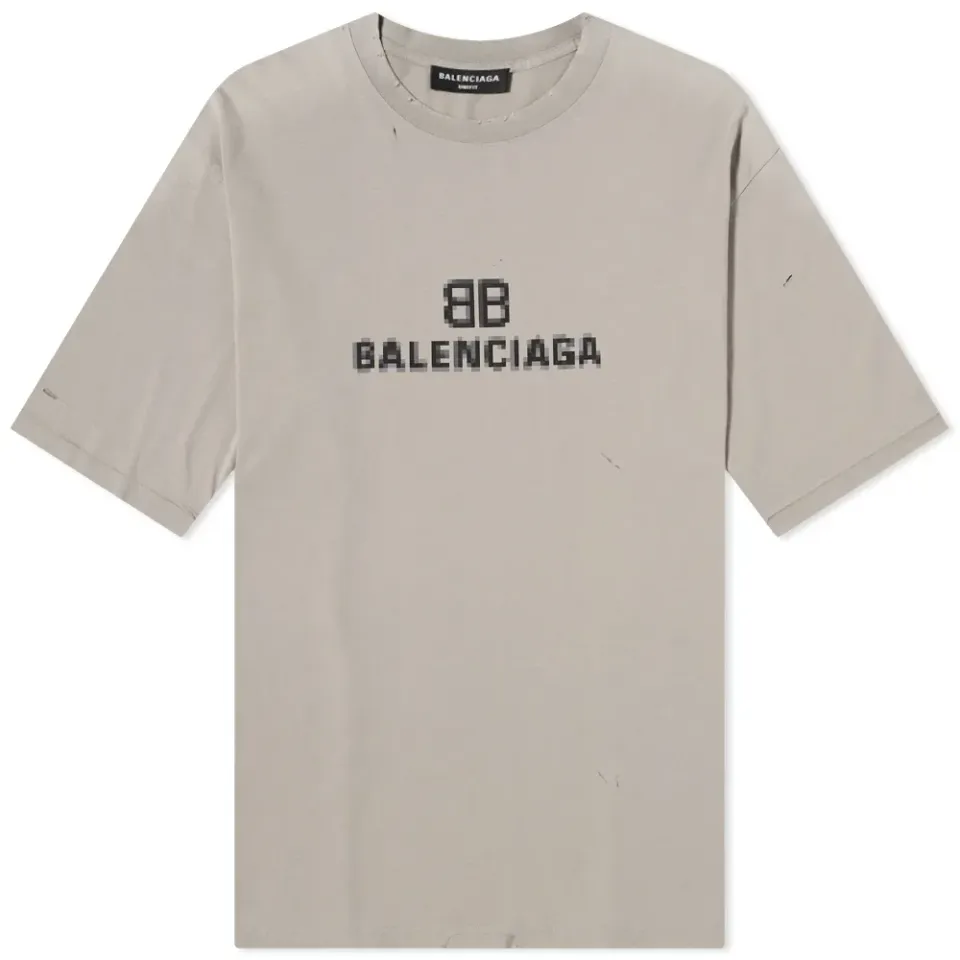 Oversized Pixelated Logo Tee