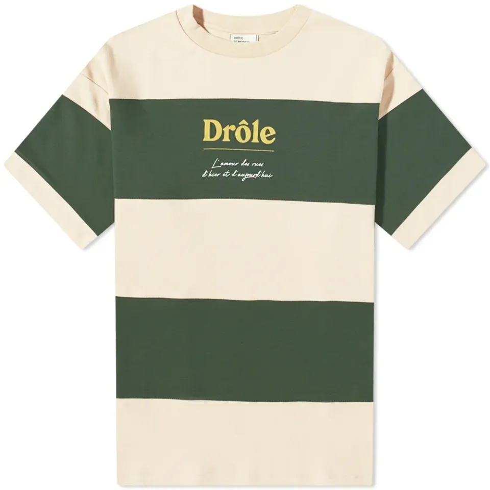 Drôle de Monsieur L'Amour Logo Striped T-Shirt