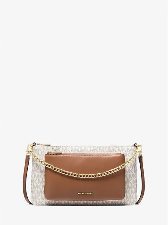 Jet Set Medium Signature Logo Convertible Crossbody Bag