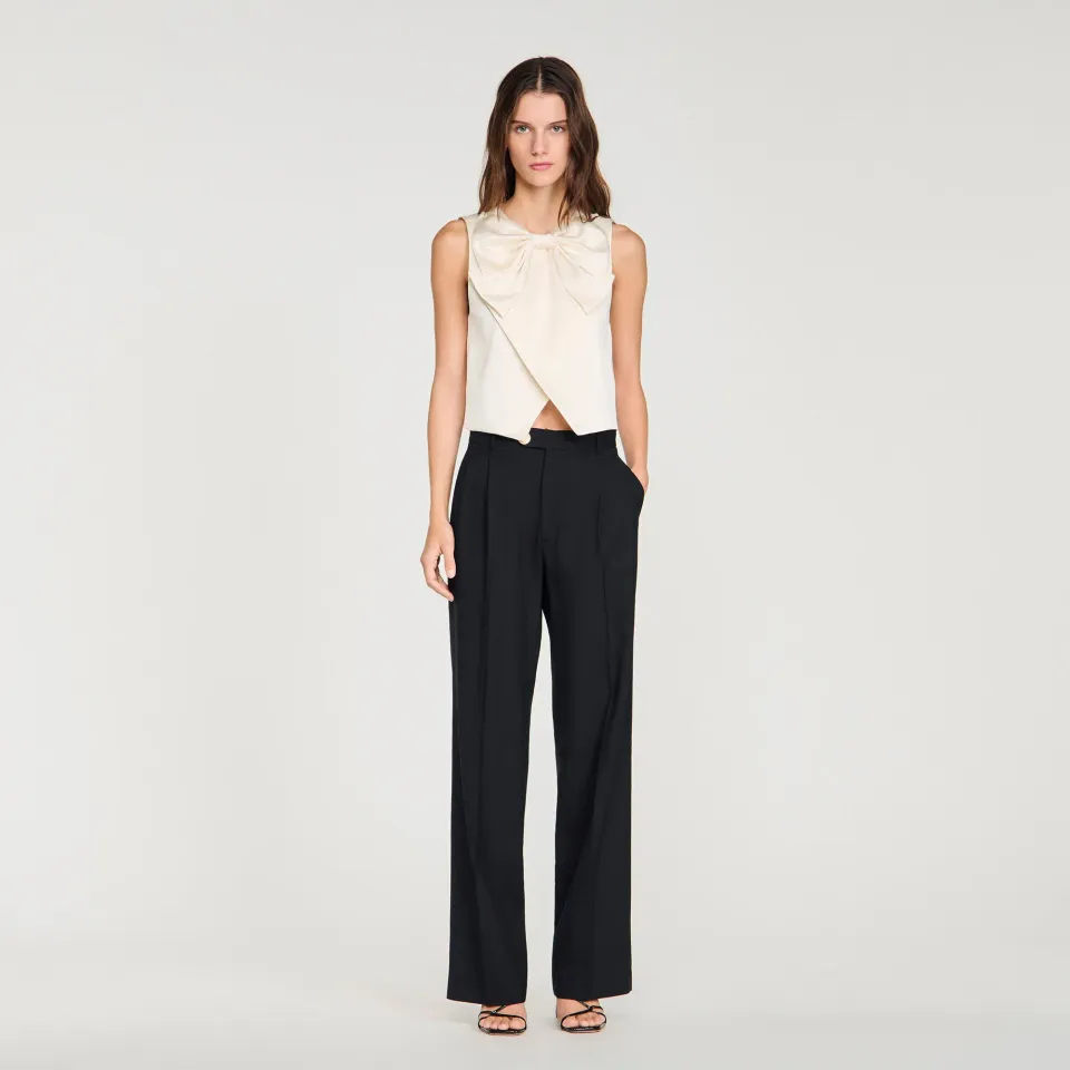 Wool suit trousers