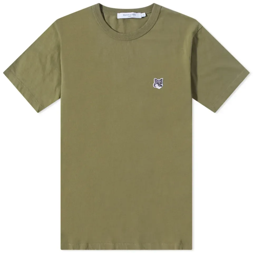 Maison Kitsuné Grey Fox Head Patch Classic T-Shirt