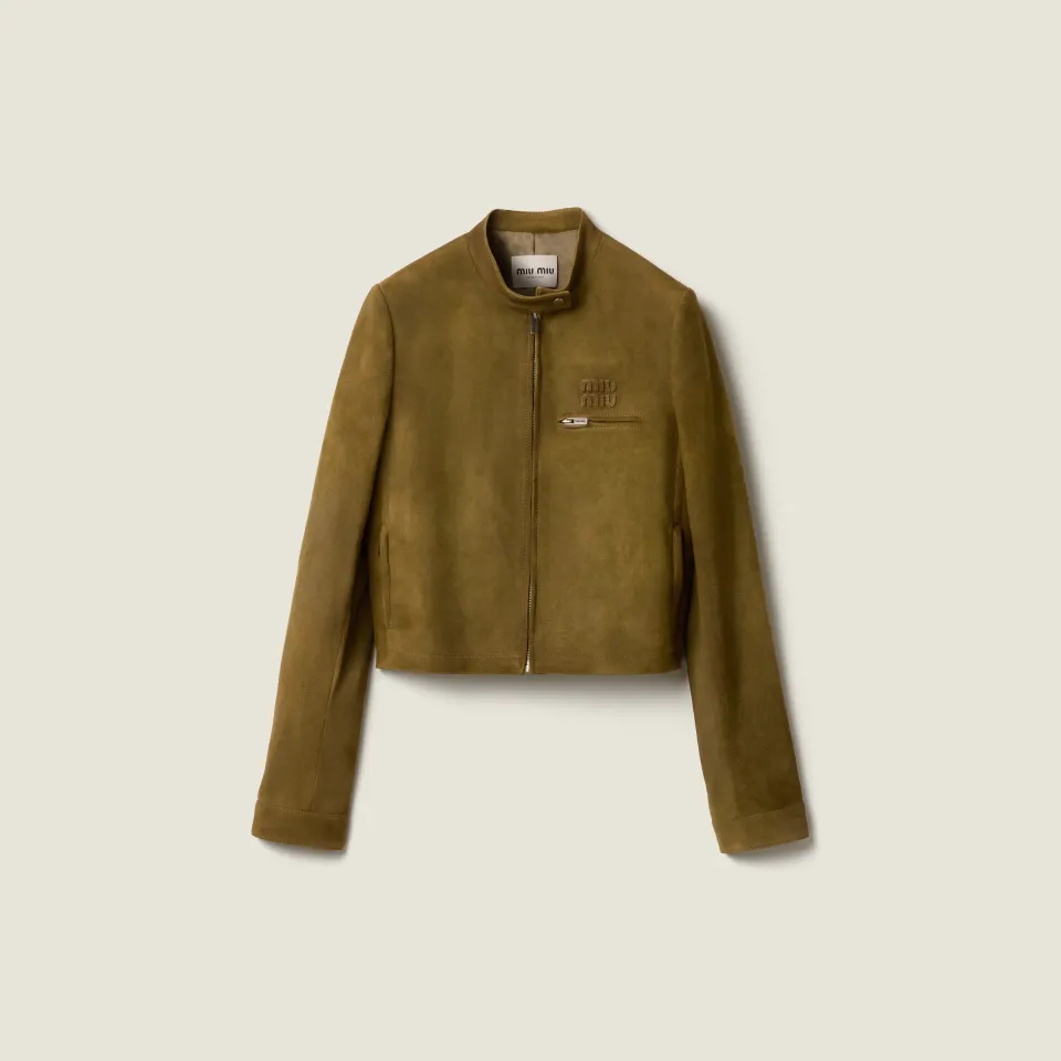Waxed suede jacket