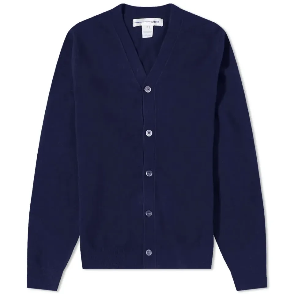 Comme des Garcons SHIRT Knitted V-Neck Cardigan