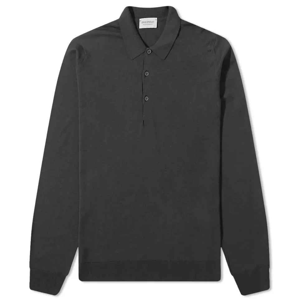 Belper Merino Knit Long Sleeve Polo