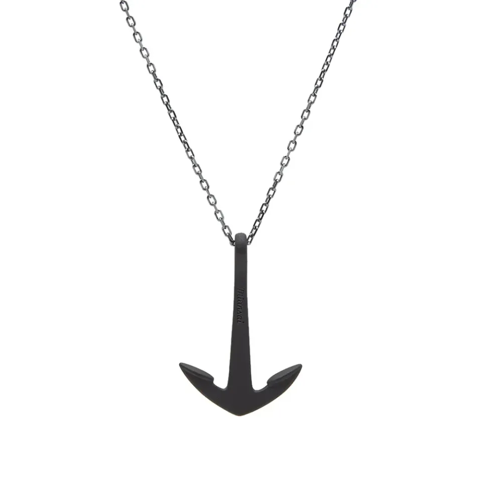Black Anchor Necklace