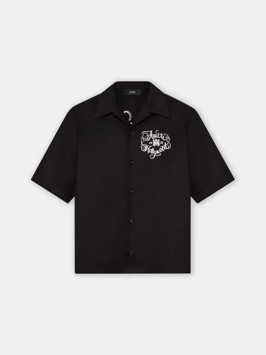 HOLLYWOOD CAMP SHIRT - Black
