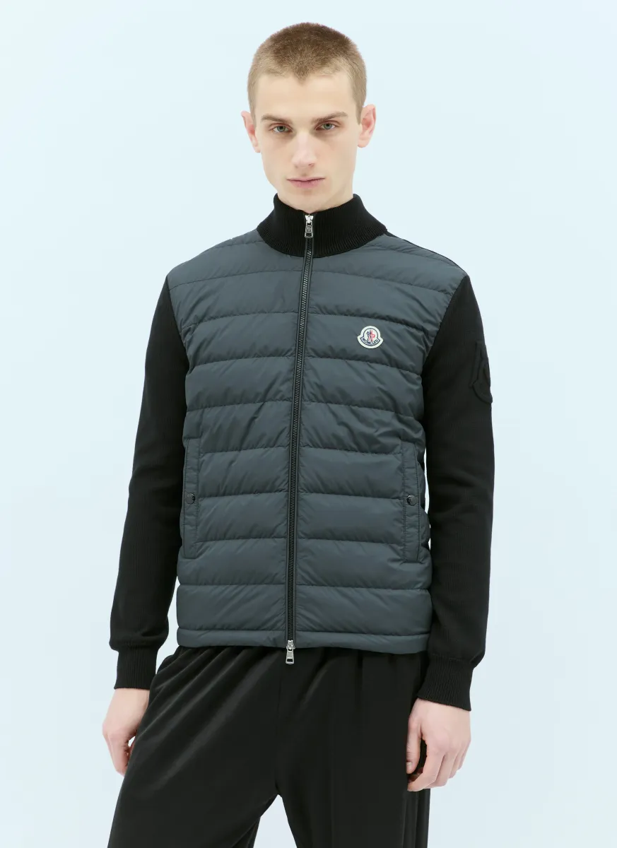 Padded Zip-Up Cardigan
