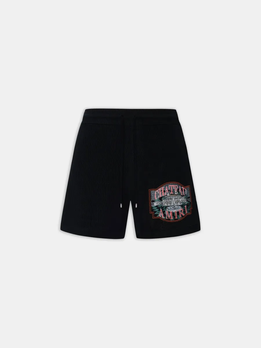 CHATEAU AMIRI CROCHET SHORT - Black