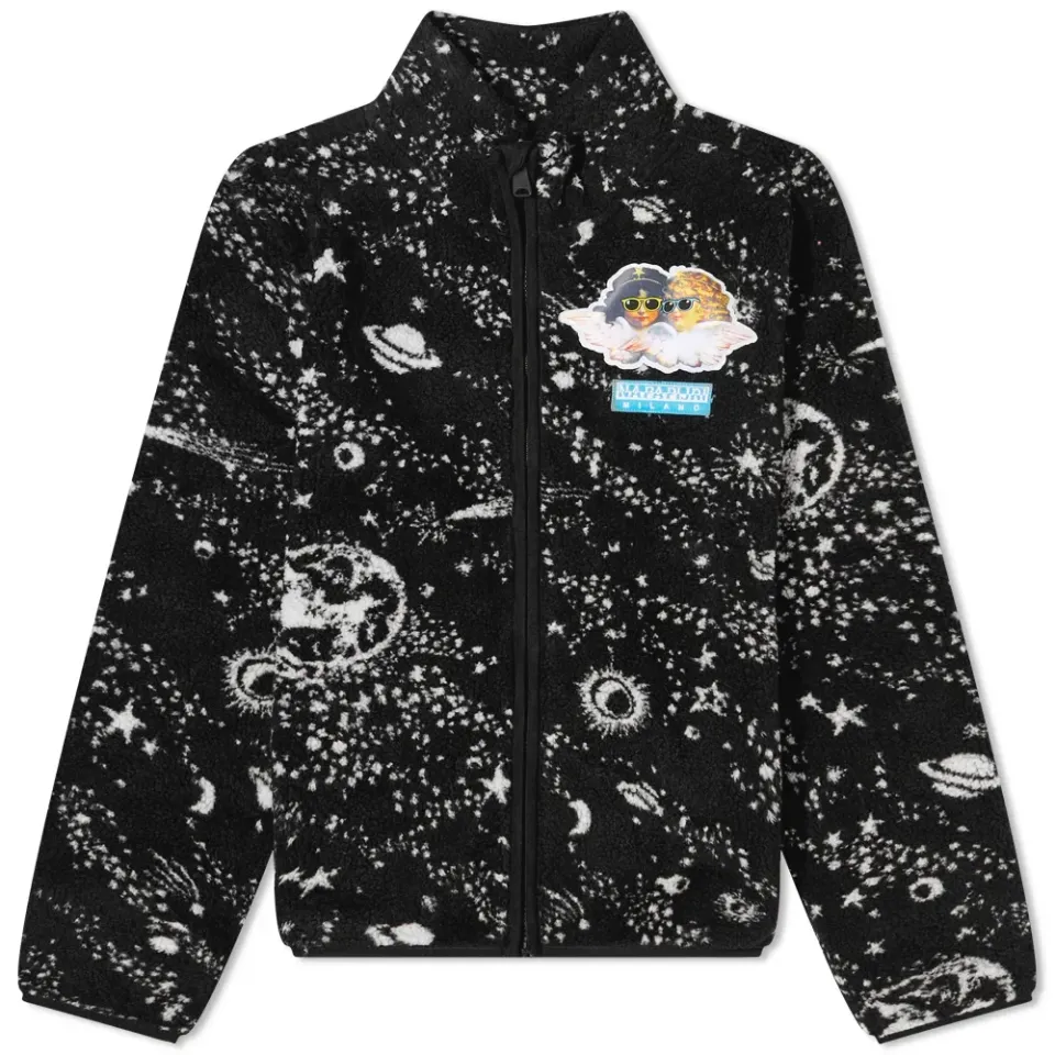 x Fiorucci Emin Curly Star Zip Fleece