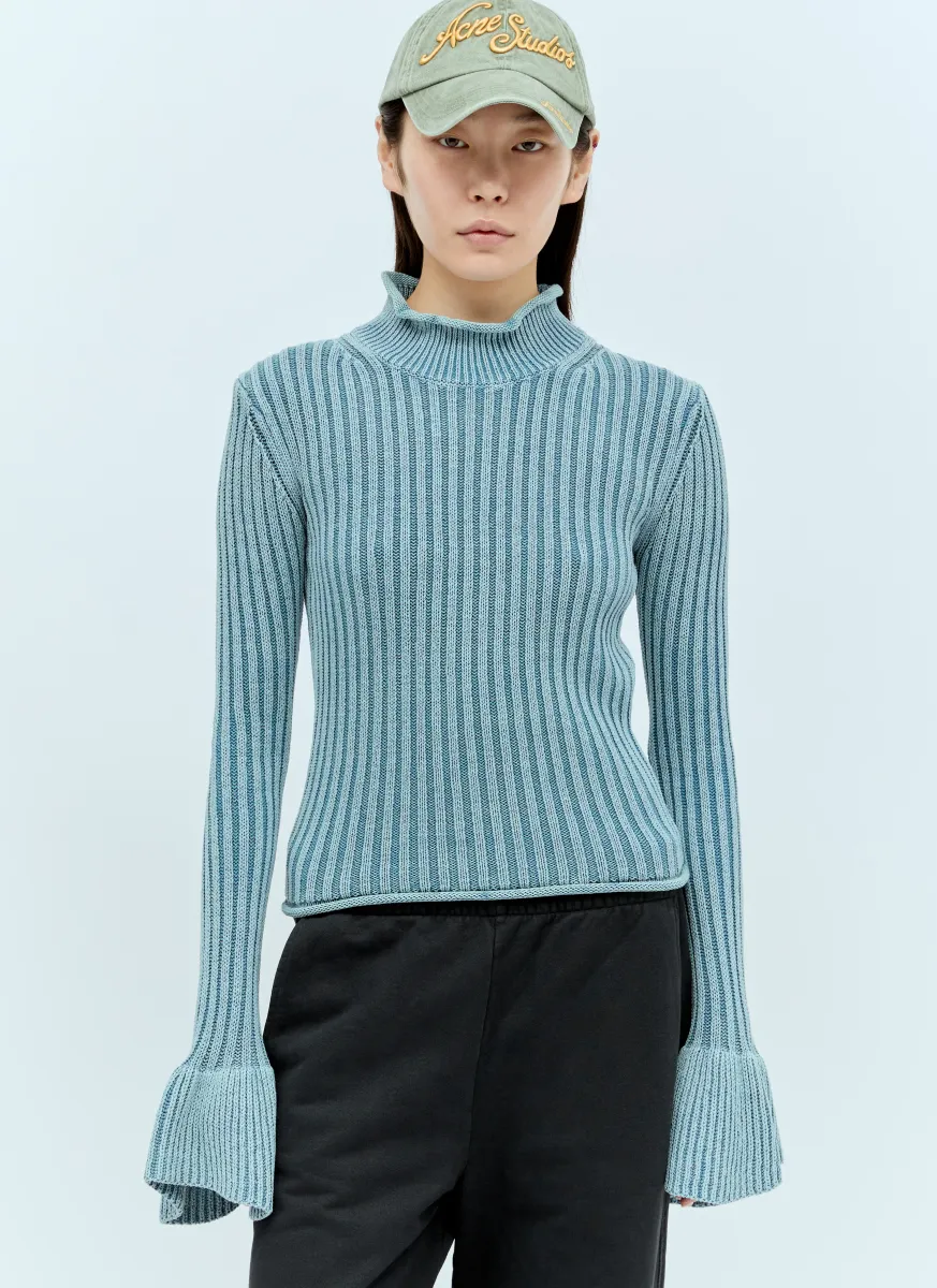 Ruffled Sleeves Sweater