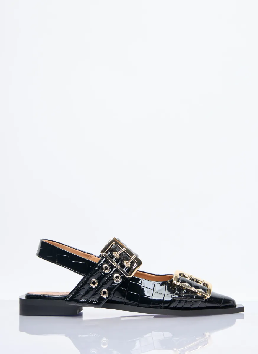 Feminine Buckle Ballerina Flats