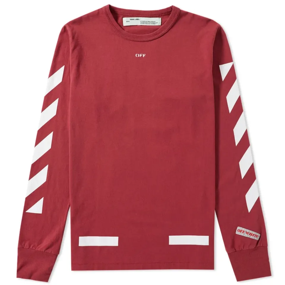 Diagonal Brushed Long Sleeve Tee