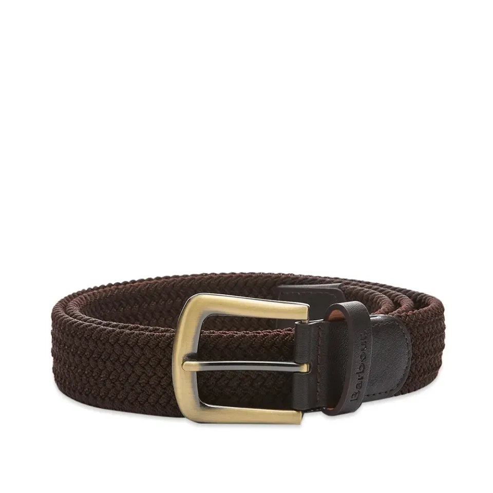 Stretch Webbing Leather Belt