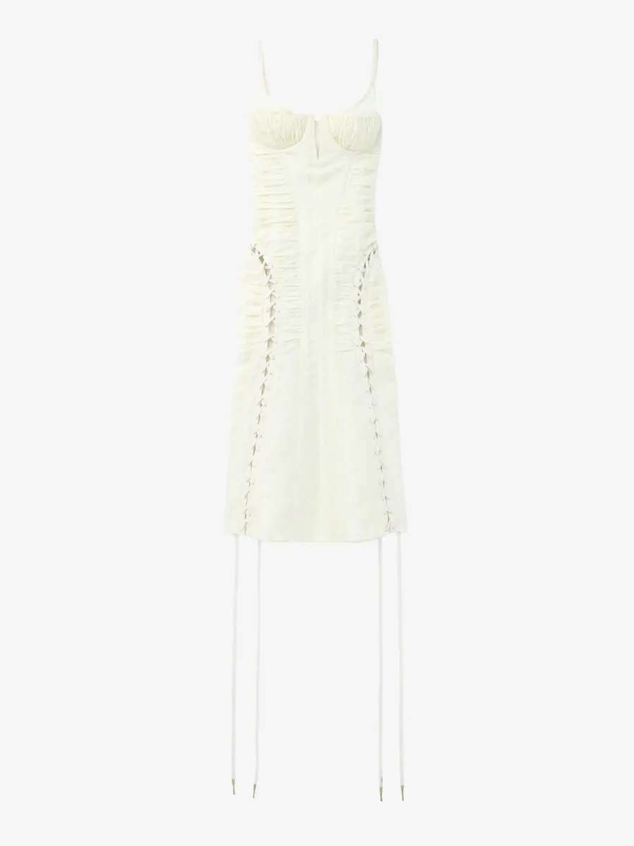 Floral Jacquard Corset Dress