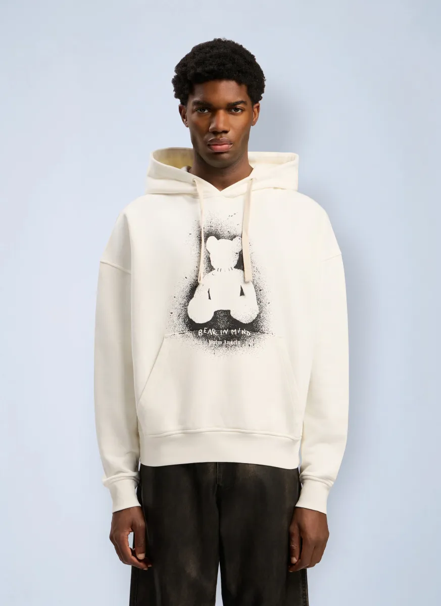 Spray Bear Loose Hooded Sweatshirt