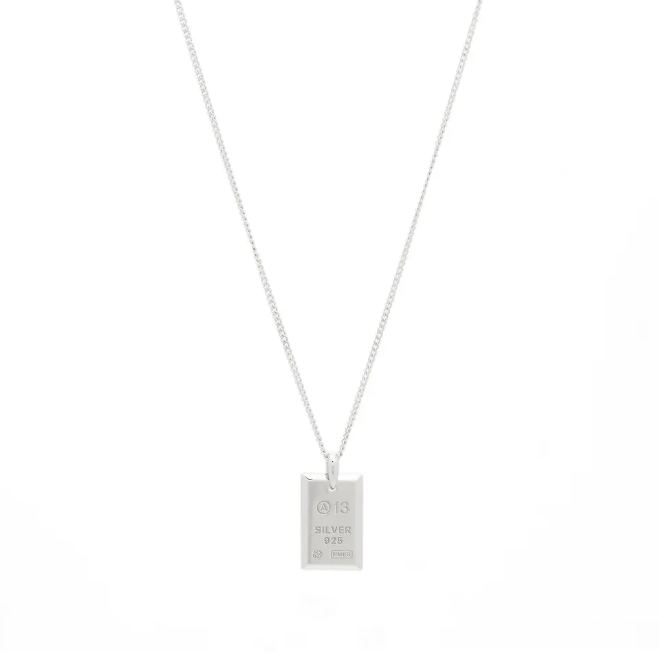 Square Bar Pendant Necklace