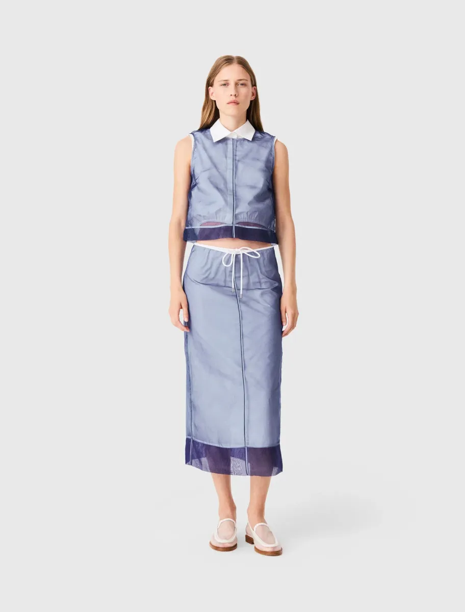 Cotton top with removable organza
