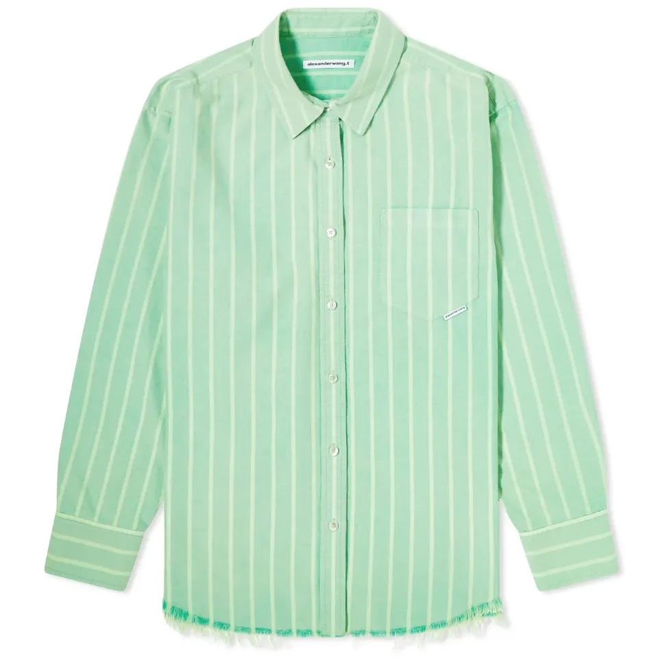 Raw Hem Boyfriend Shirt