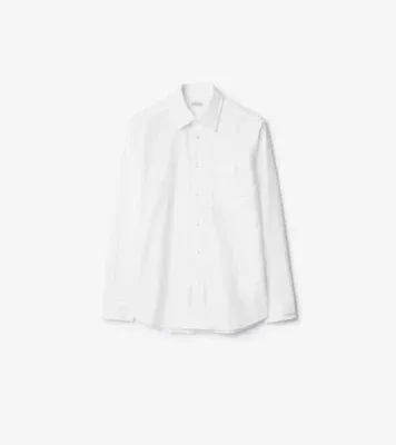 Cotton Oxford Shirt in White