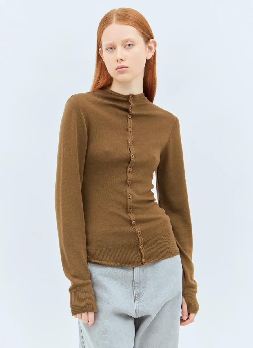 Fitted Seamless Cardigan