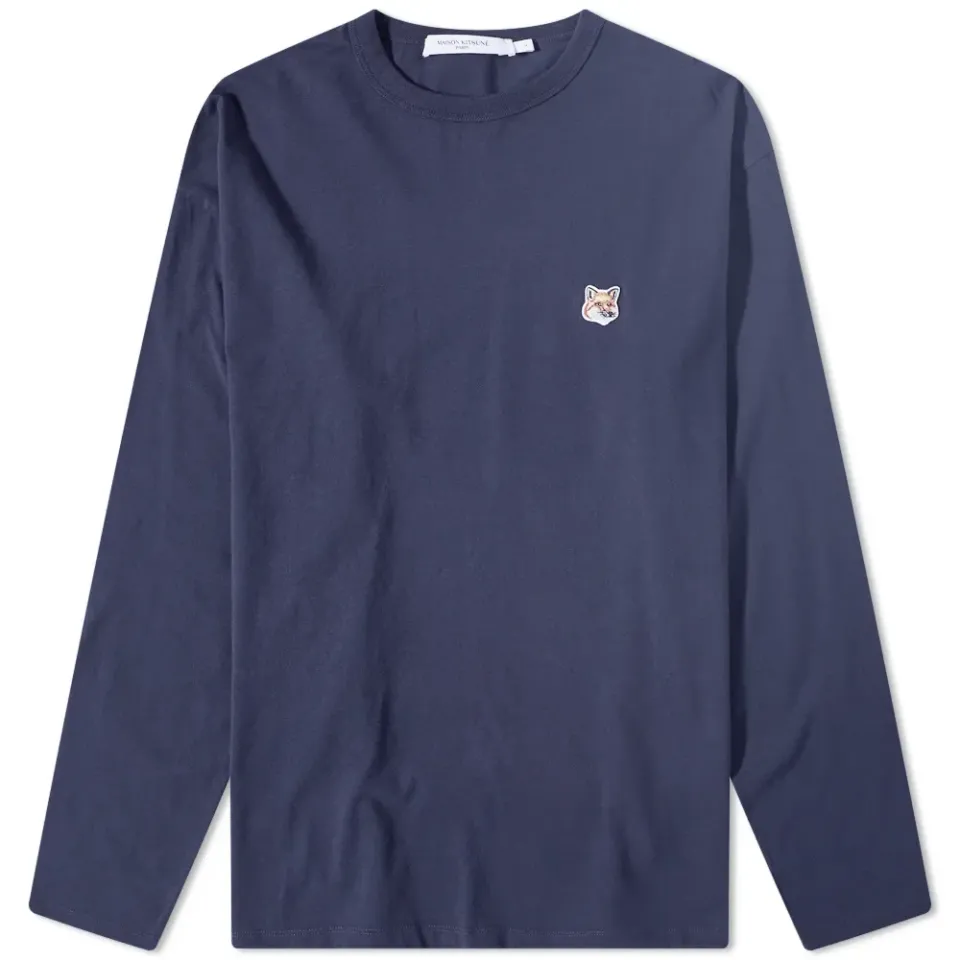 Maison Kitsuné Long Sleeve Fox Head Patch Regular T-Shirt