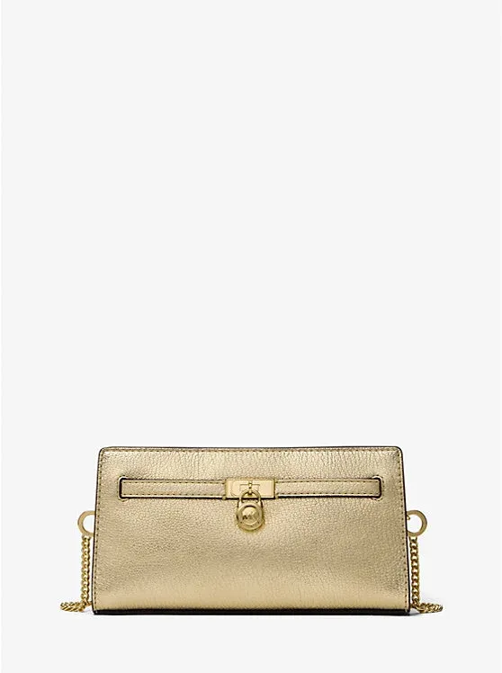 Hamilton Moderne Extra-Small Metallic Leather Convertible Crossbody Bag