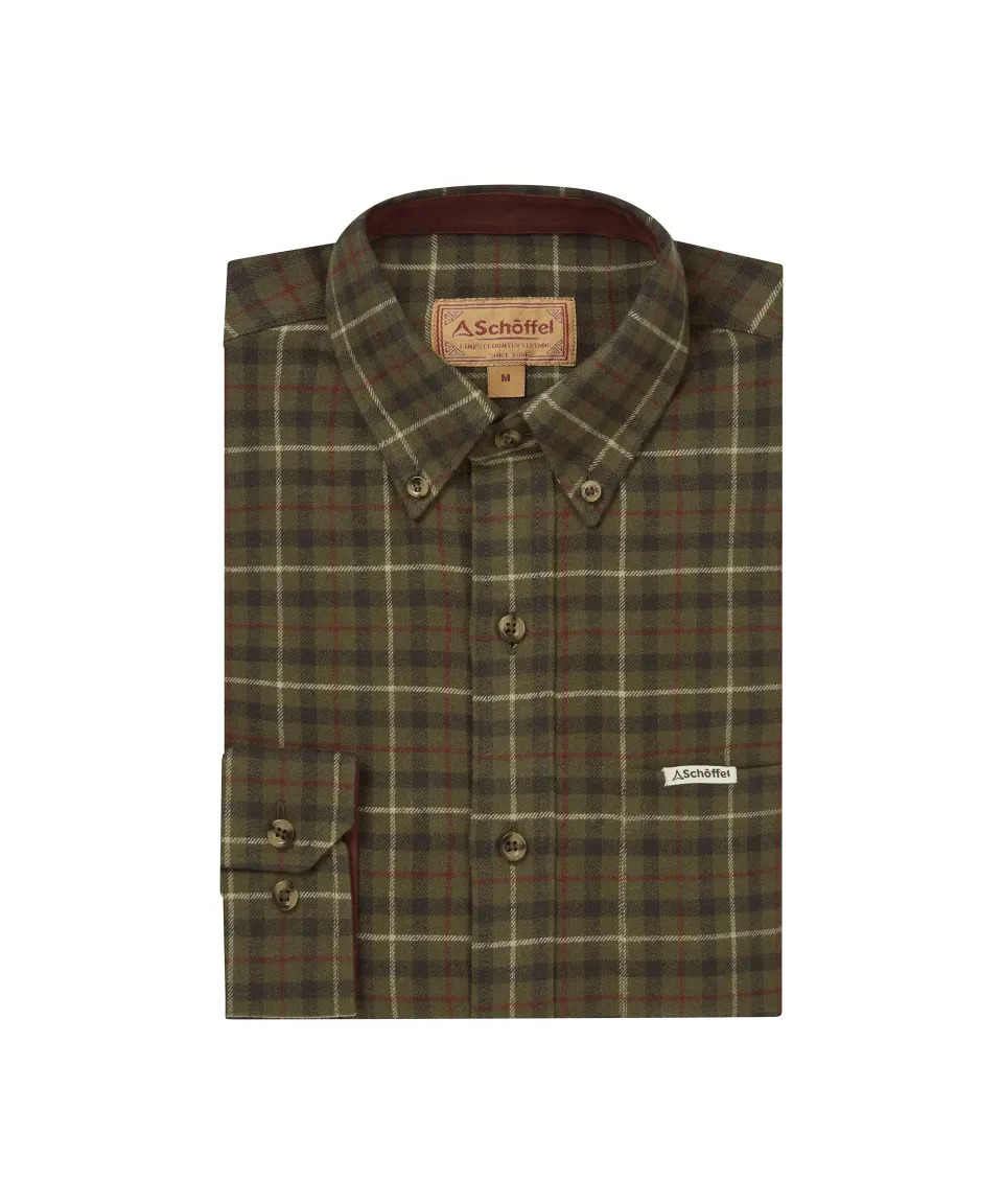 Akenham Shirt - Dark Khaki Green