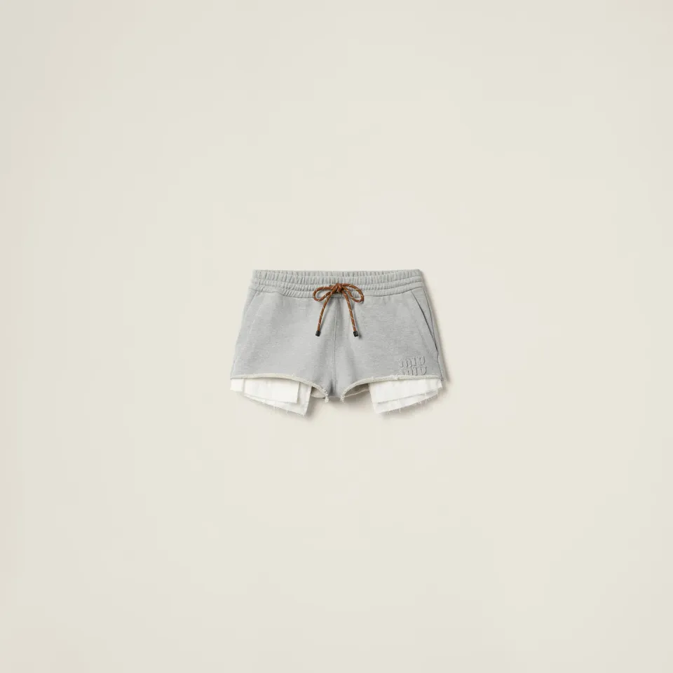 Cotton fleece shorts